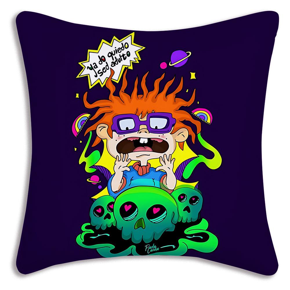 Anime Funny R-Rugrats Pillow Covers Cartoon Sofa Decorative Home Double-Sided Printing Short Plush Cute Cushion Cover