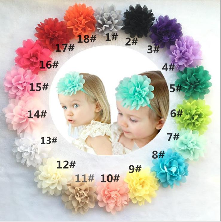 Korean Chiffon Flower Headband for Kids - 10cm Large Flower Hair Accessory