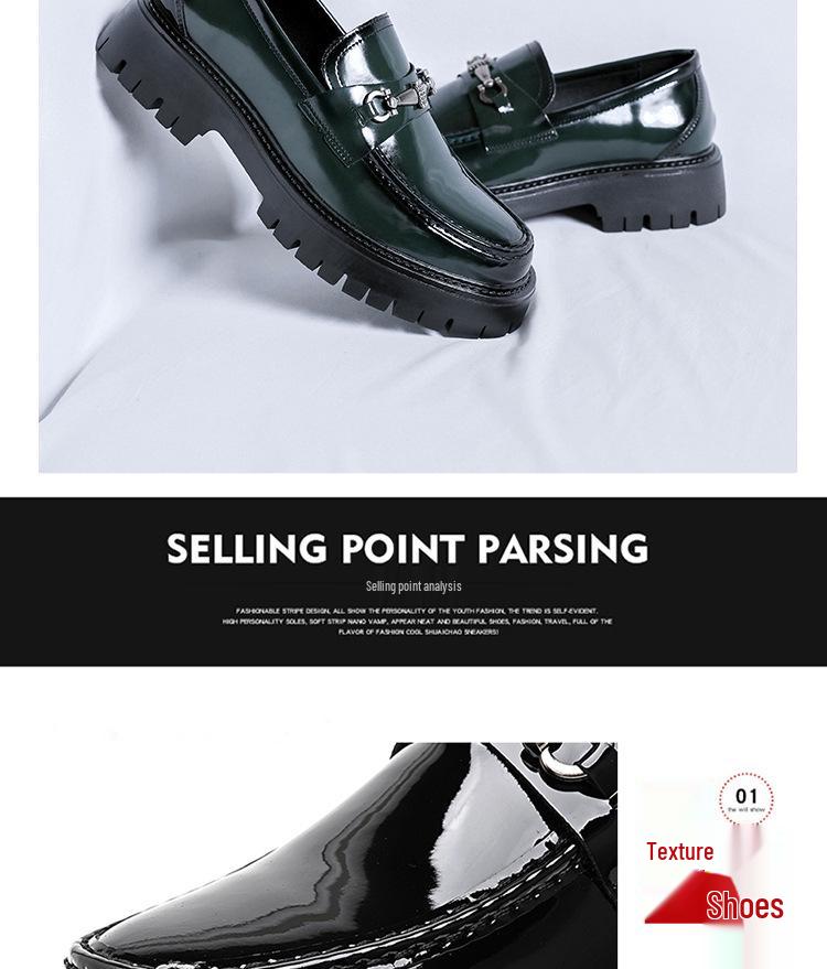 Men's Round Toe Patent Leather Shoes for Business, Formal, and Wedding.