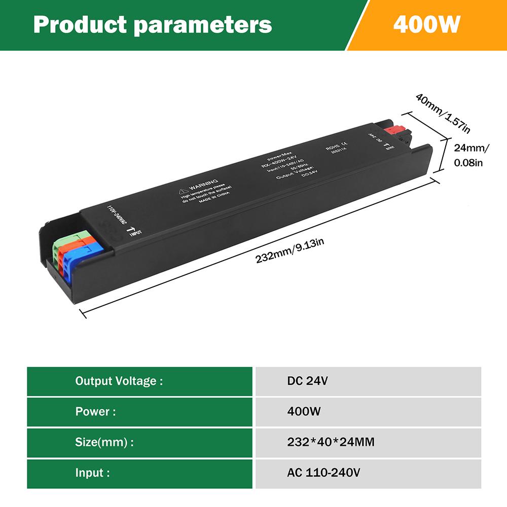 12V 24V LED Transformer 60W 100W 200W 300W 400W Switching Power Supply 110V 220V 230V AC to DC Adapter Driver Acssories