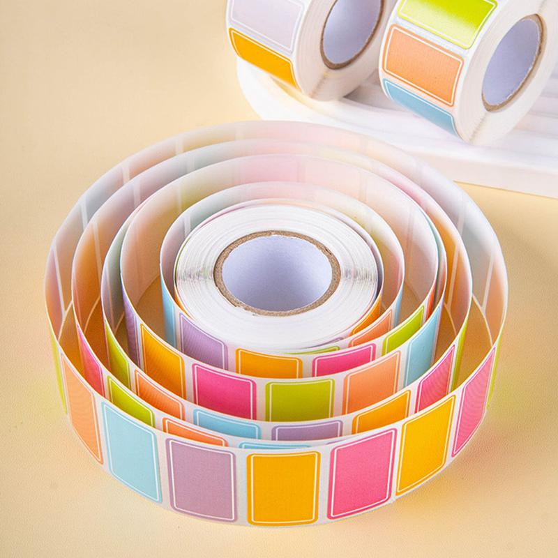 500 Stück/Rolle Inventar Adresse Wasserdicht Farbcodierung Datei Klassifizierungsetiketten Abnehmbare Etiketten Selbstklebend