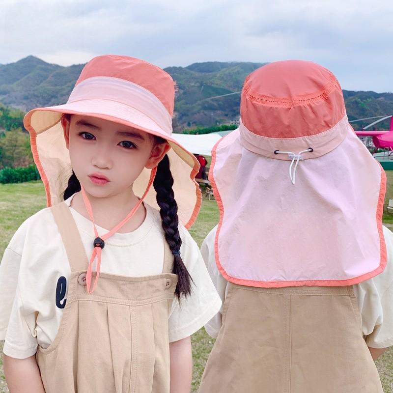 Kids Summer Bucket Hat With Breathable Nylon Uv Sun Protection For Outdoor Play And Sunshade