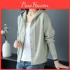 Clothes Spring Cardigan Knitted Women Korean Fashion Casual Long Sleeve Top Button Up Hooded Knitwears Sweater Coat