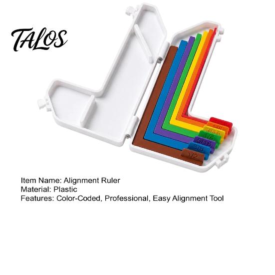 Righello per Artigianato su Carta 1 Set Strumento Guida per Allineamento, 7 Distanziatori 1/16 1/2 Pollice per Creazione di Biglietti Artigianato Preciso, Kit Fai-da-te per Scrapbooking con Custodia
