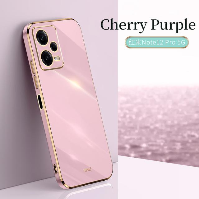 Luxury Square Plating Phone Case On For Xiaomi Redmi Note 12 Pro Plus Note12 Pro Plus+ 5G ShockProof Soft Silicone Back Cover