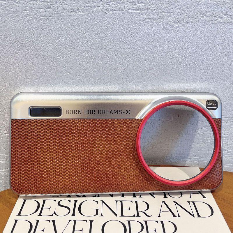 Case For Xiaomi 15 14 13 Ultra Camera Simple Lens Large Hole Leather Texture Cover For Xiaomi 14 13 12S Ultra Shockproof Bumper
