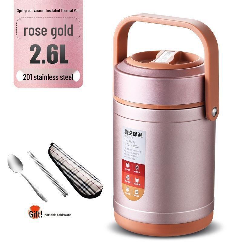 304 Stainless Steel Three-Layer Insulated Lunch Box for Students and Office Workers