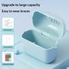Denture Box Tray Case Drainage Design Dental Retainer Color Tray Storage Box Plastic Teeth Container False Teeth Protective