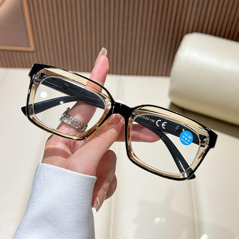 Vintage Anti Blue Light Square Reading Glasses Women For Man Myopia Customize Prescription Optical Lens Candy Eyeglasses Frame
