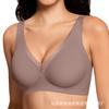 Deep V Seamless Wirefree Bra Push Up Thin Smooth Women's Lace Trim Adjustable Comfortable Breathable