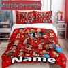 3pcs Duvet Cover Set (1*Duvet Cover + 2*Pillowcase, Without Core), Custom Name Manchester Football F.C Pattern Bedding Set, Home Bedroom Decor Gift
