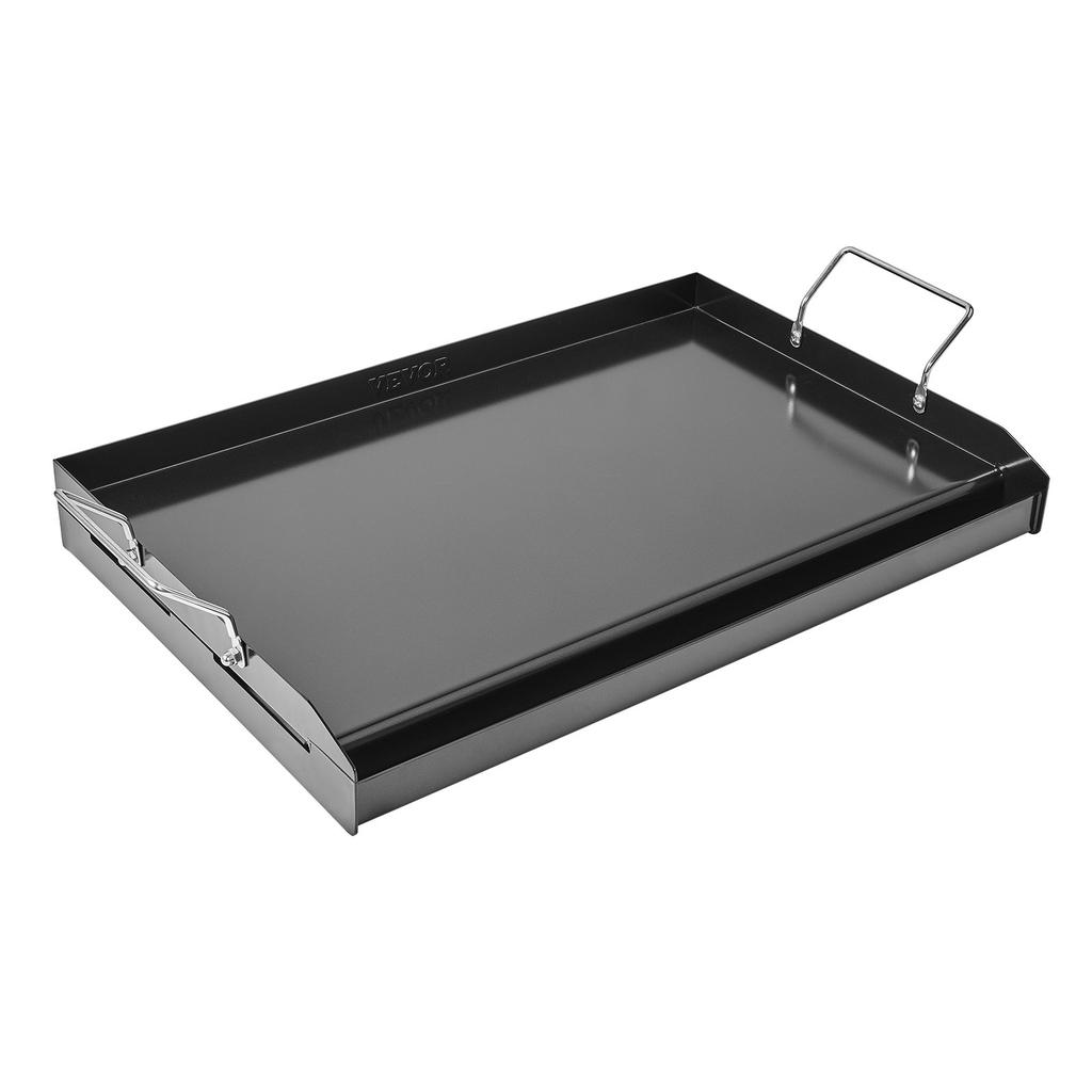 VEVOR Carbon Steel Griddle, 24x16 inch Universal Flat Top Rectangular Plate, Gas Grill Griddle for BBQ Grill, Teppanyaki