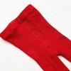 Girls' Christmas-themed red character tights Cotton-blend spring/fall/winter baby tights Infant tights with footed design