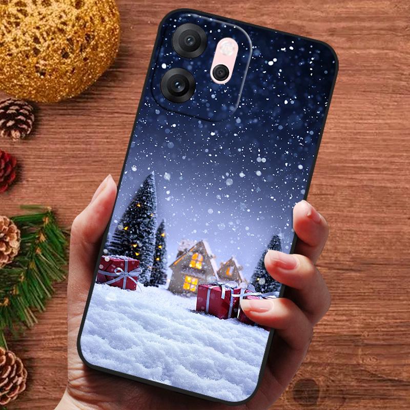 Świąteczne malowane etui na OPPO Reno 14F 14 F Reno14FS Etui Silikonowe Miękkie Etui na Telefon na OPPO Reno 14 13 Pro FS Capa Fundas