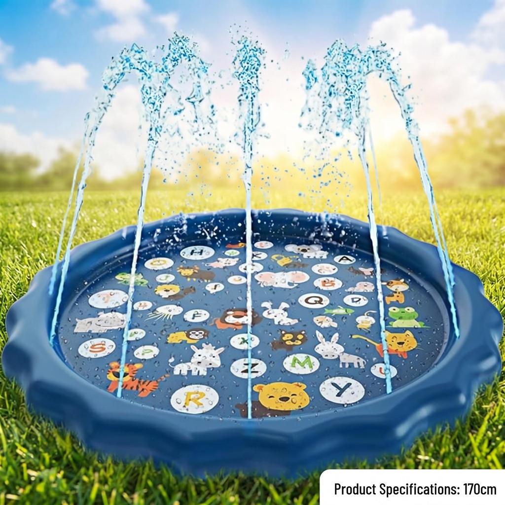 Children's Eco-friendly PVC Splash Mat: Water Pool, Sprinkler, Air Cushion Play Toy for Outdoors