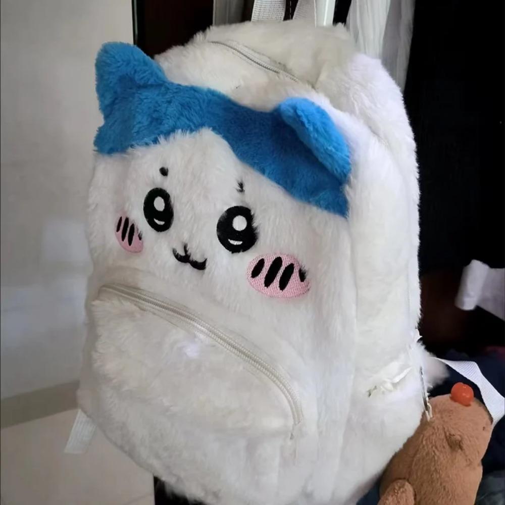 Uroczy Pluszowy Haft Duża Pojemność Super Uroczy Plecak Chiikawa Modny Plecak Studencki Hachiware Ins Plecak