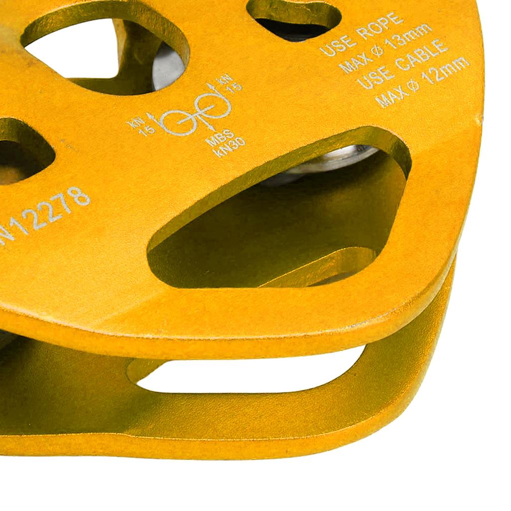 Podwójne koło pasowe do wspinaczki Zipline Koło pasowe do transportu lotniczego w kształcie serca do malowniczej kolejki linowej