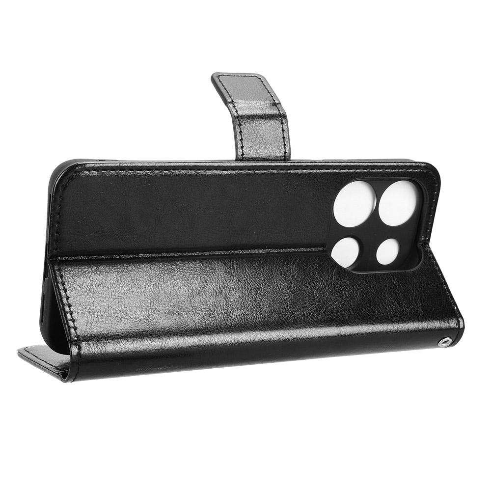 Für Oukitel C57 Pro/C57s Hülle Crazy Horse Textur PU Leder Handy Brieftasche Hülle