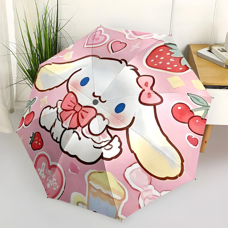

1pc Cinnamoroll Automatic Open/Close Umbrella - Compact Travel Umbrella with 8-Rib Durable Frame, Lightweight & Portable for Commuting, Fashionable Ac