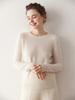 Women's Soft Cashmere Sweater: 2025 Autumn/Winter Round Neck Knit, Solid Color, Versatile Base Layer