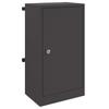 Mailbox with Storage and Door Black 30 X 20 X 55 Cm Steel