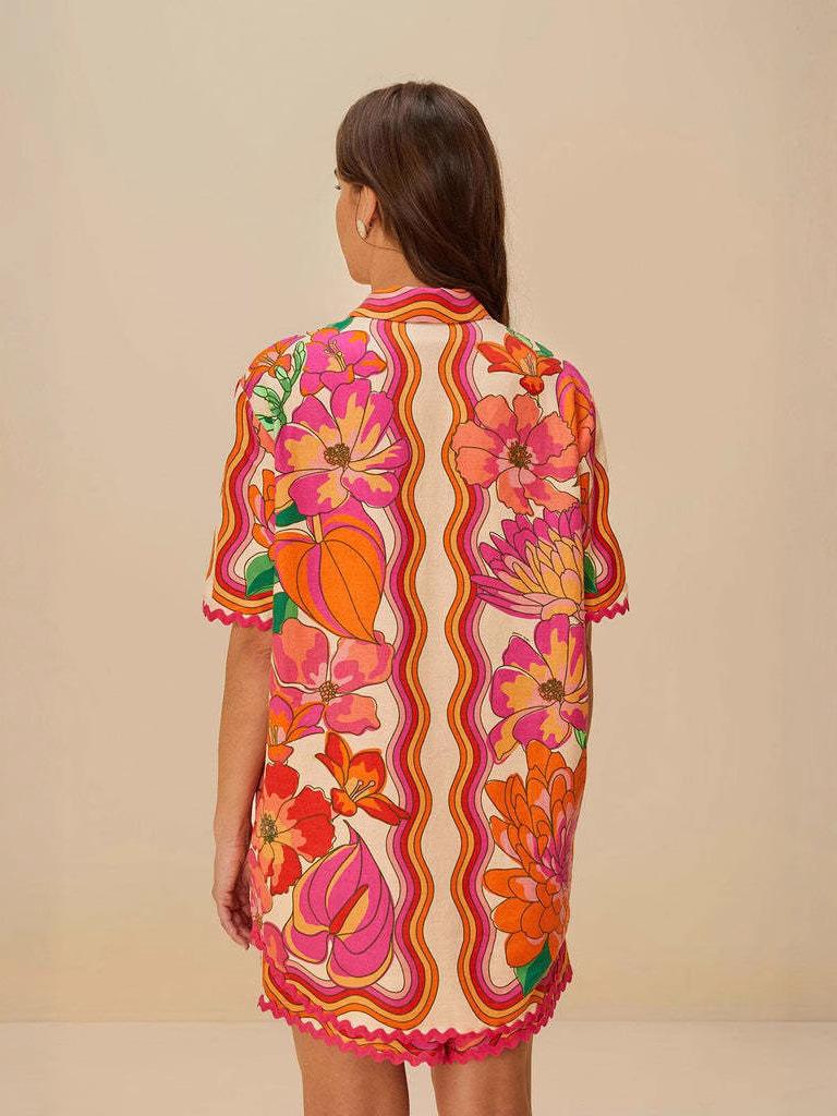 2025 Cross-Border Casual Fashion Linen Shirt & Shorts Set