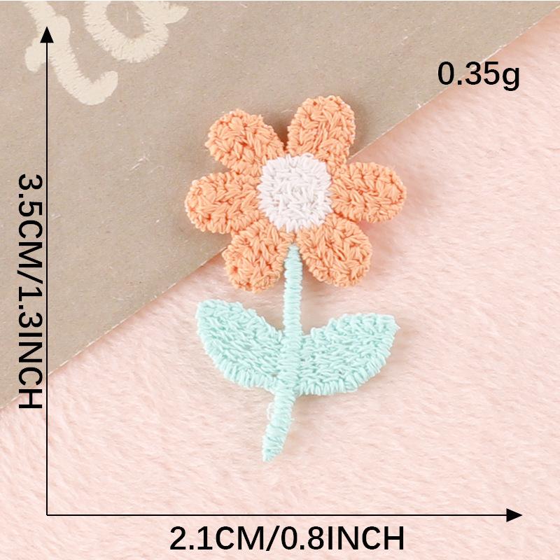 Embroidery Label Sunflower Diy Hand Account Accessories Patch Cloth Sticker Jewelry Hair Accessories Cloth Sticker Water Soluble Embroidery Sticker