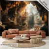 2D Flat Pirate Cave Backdrop - Retro Galleon Cave Party & Home Decor Background