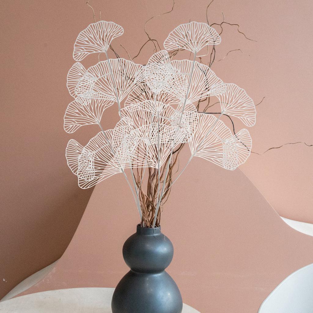 2 Pcs Simulated Ginkgo Decorative Plant Wedding Supplies Artificial Shrub Photo Props Fake Lifelike Simulation