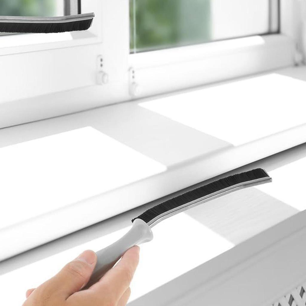 Crevice Cleaning Brush Grout Brush Long-Handled Ergonomic Angled Hard Bristle Cleaning Tool For Kitchen Shower Window Tile Floor