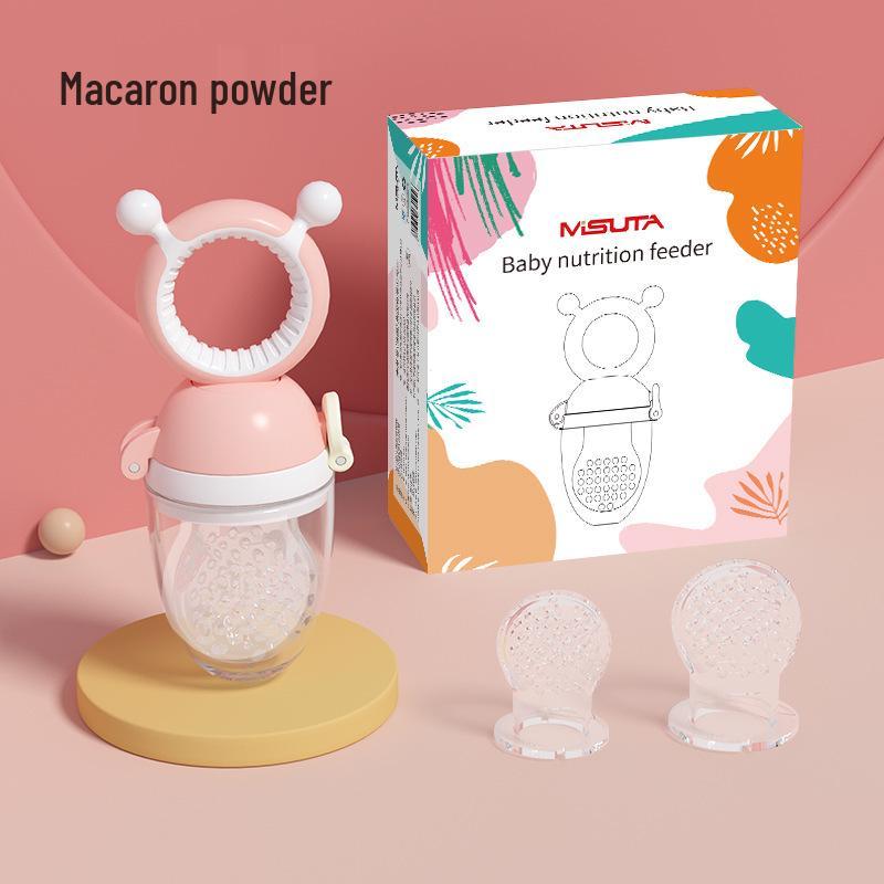 

Silicone Baby Fruit & Vegetable Feeder Pacifier Teething Soother with Rotating Push-in Design