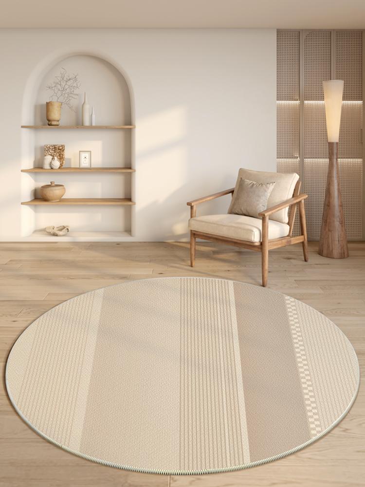 Modern Style Rugs for Bedroom Minimalist Living Room Decoration Round Anti-slip Carpet Soft Bedside Floor Mat Washable Study Rug