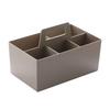 Square Rectangular Stackable Desktop Storage Organizer Divided Basket Plastic Bin 4 Compartments 5 Compartments