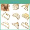 Clips de Cabelo Modernos de Metal Dourado Acessórios de Cabeça Chiques para o Dia a Dia e Eventos Especiais