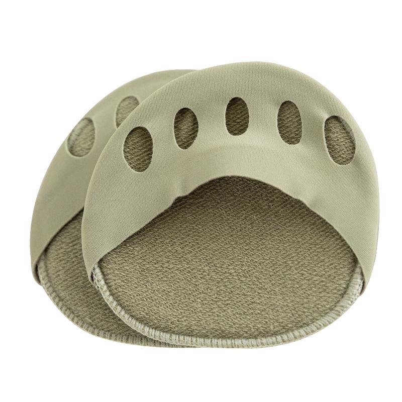 Female Summer Thin Pure Color Half Palm Shallow Mouth Invisible Five Finger Cotton Socks