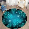 Death Moth Round Rug Gothic Skull Circle Carpet Home Living Room Bedroom Dorm Decor Floor Mat Butterfly Moon Star Chair Mats