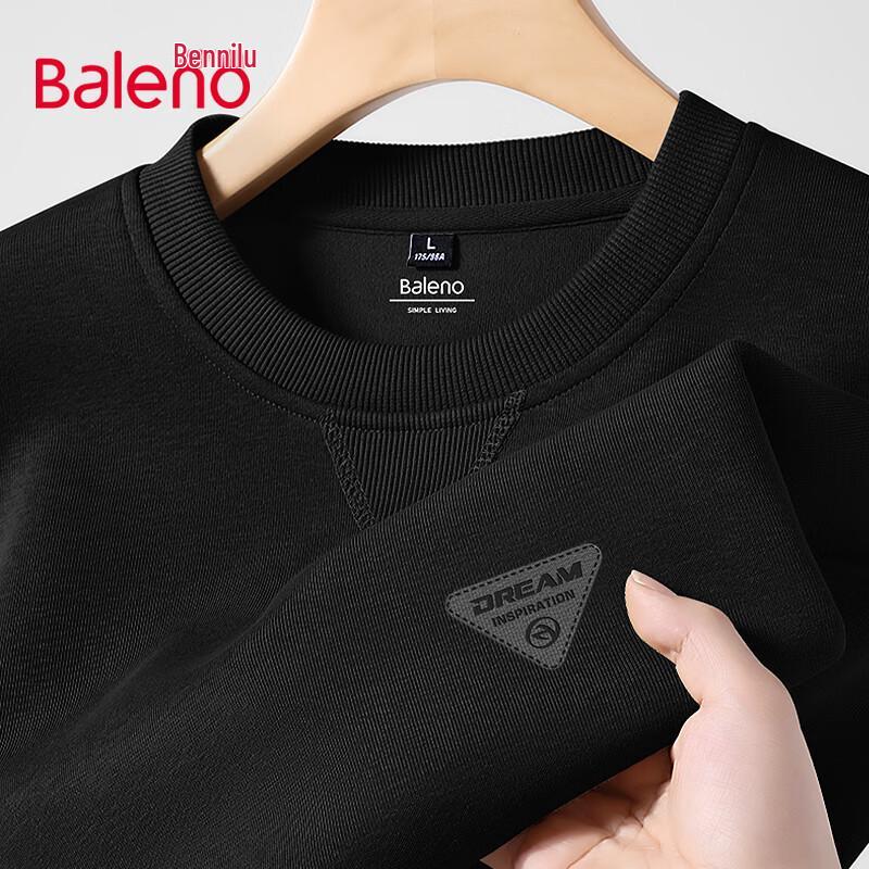 Baleno Men's Loose Fit Triangle Graphic Crewneck Sweatshirt