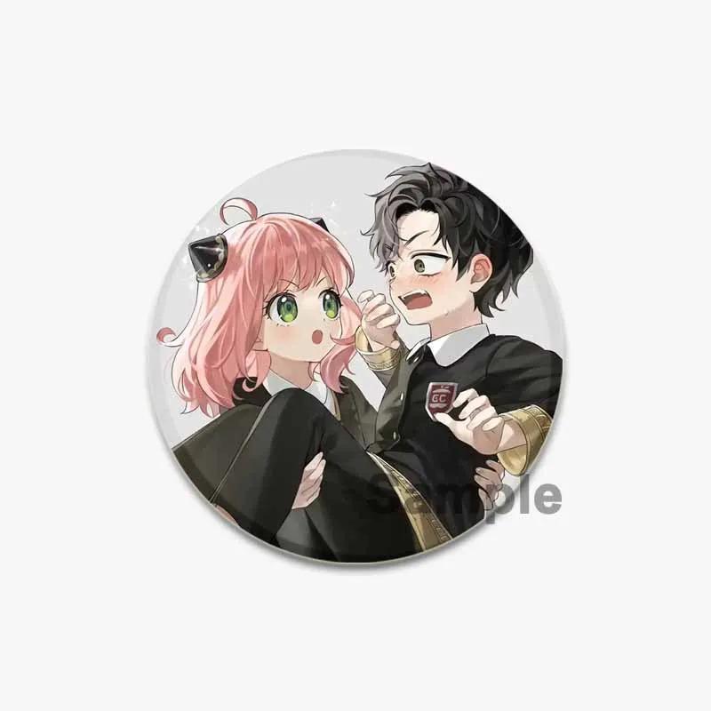 32/44/58mm SPY × FAMILY Badge Cute Anime Anya Forger/Damian Lapel Pins 58mm Round Brooch for Backpack Clothes Accessories Fan Jewelry Gift