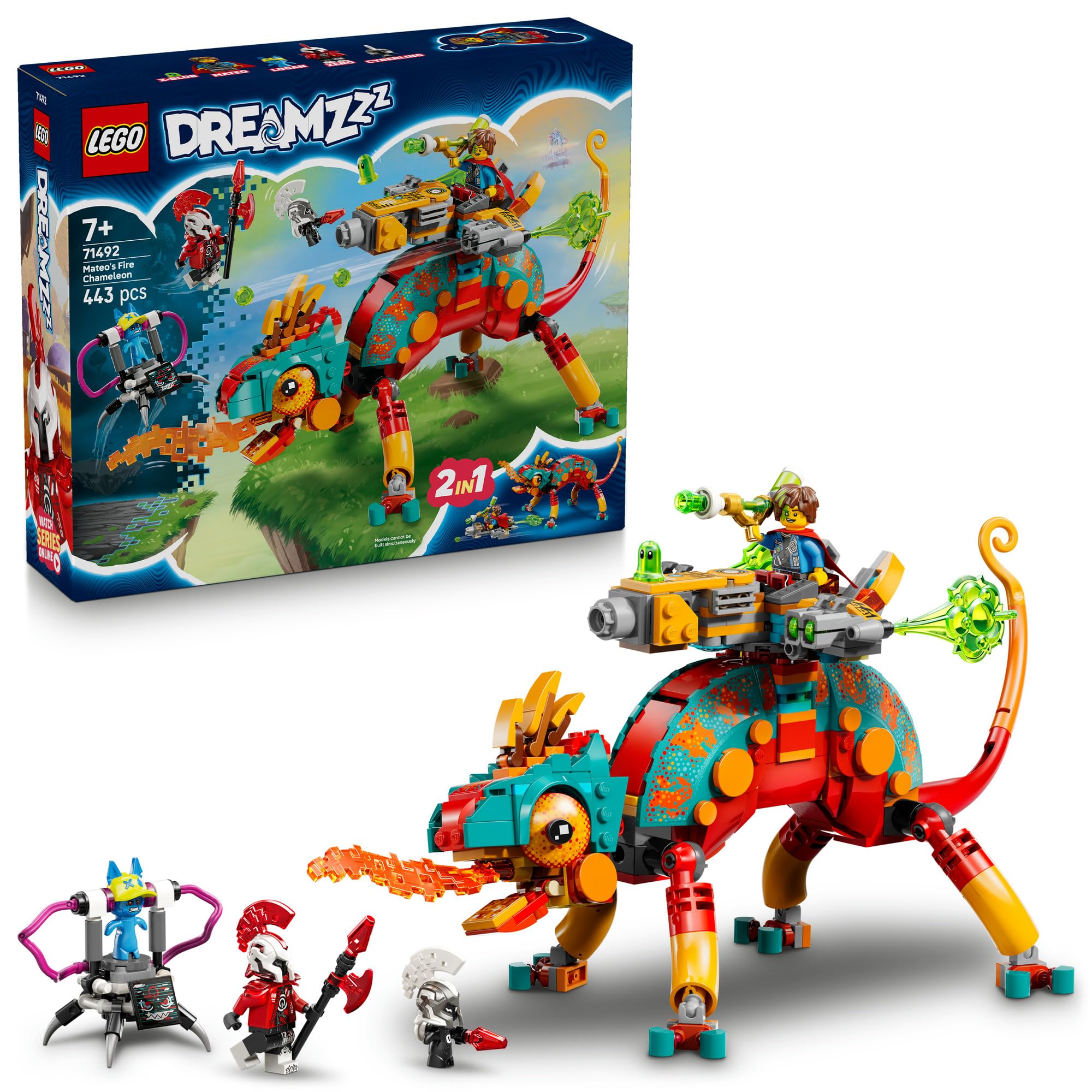 Игрушка LEGO Dreams Огненный Хамелеон Матео - Подарок на День Рождения - Конструктор - Мальчики и Девочки - Возраст 7, 8, 9 лет - Ученики Начальной Школы - Животные, Cr