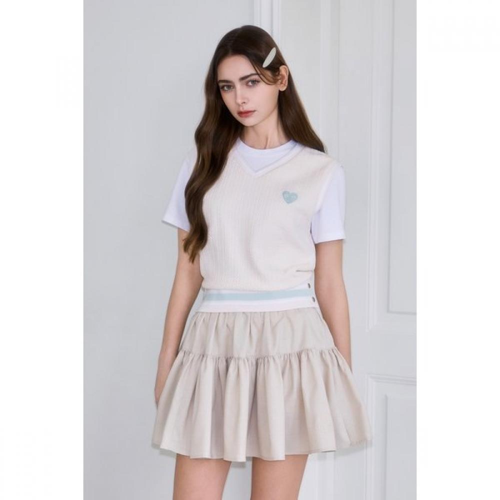 

Goxo Jacquard V Neck Vest Cream Smile Heart M (55 class-66 class)