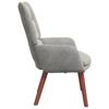 Armchair Light Grey 63 X 67 X 94 Cm Velvet