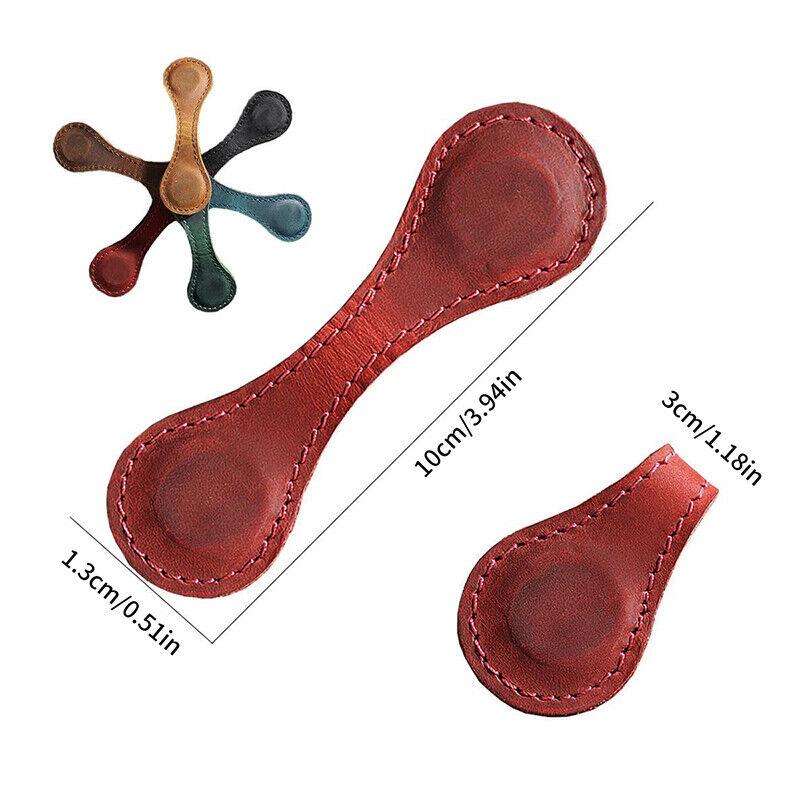 Magnetic Leather Bookmark Hand-Made Bookmark Creative Book Holder Memo Mark Wi