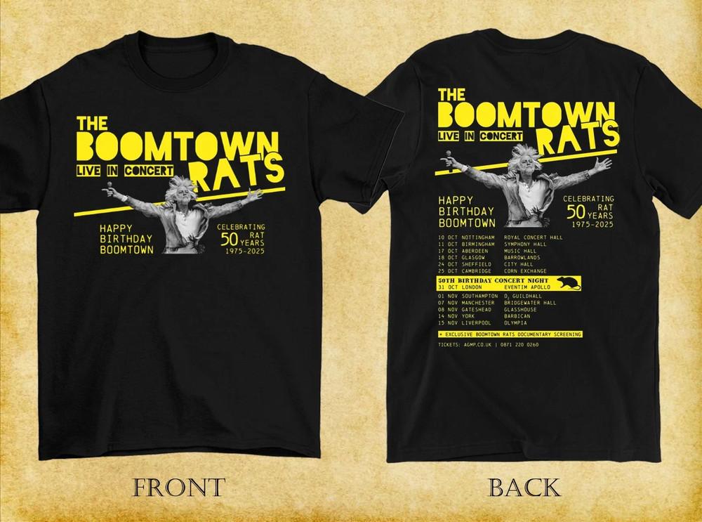 The Boomtown Rats 50th Anniversary T Shirt Full Size S5XL M