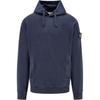 FW24 Solid Color Drawstring Hooded Logo Print Pullover Long Sleeve Sweater Men Sweater Navy-Blue 811560820-V0020