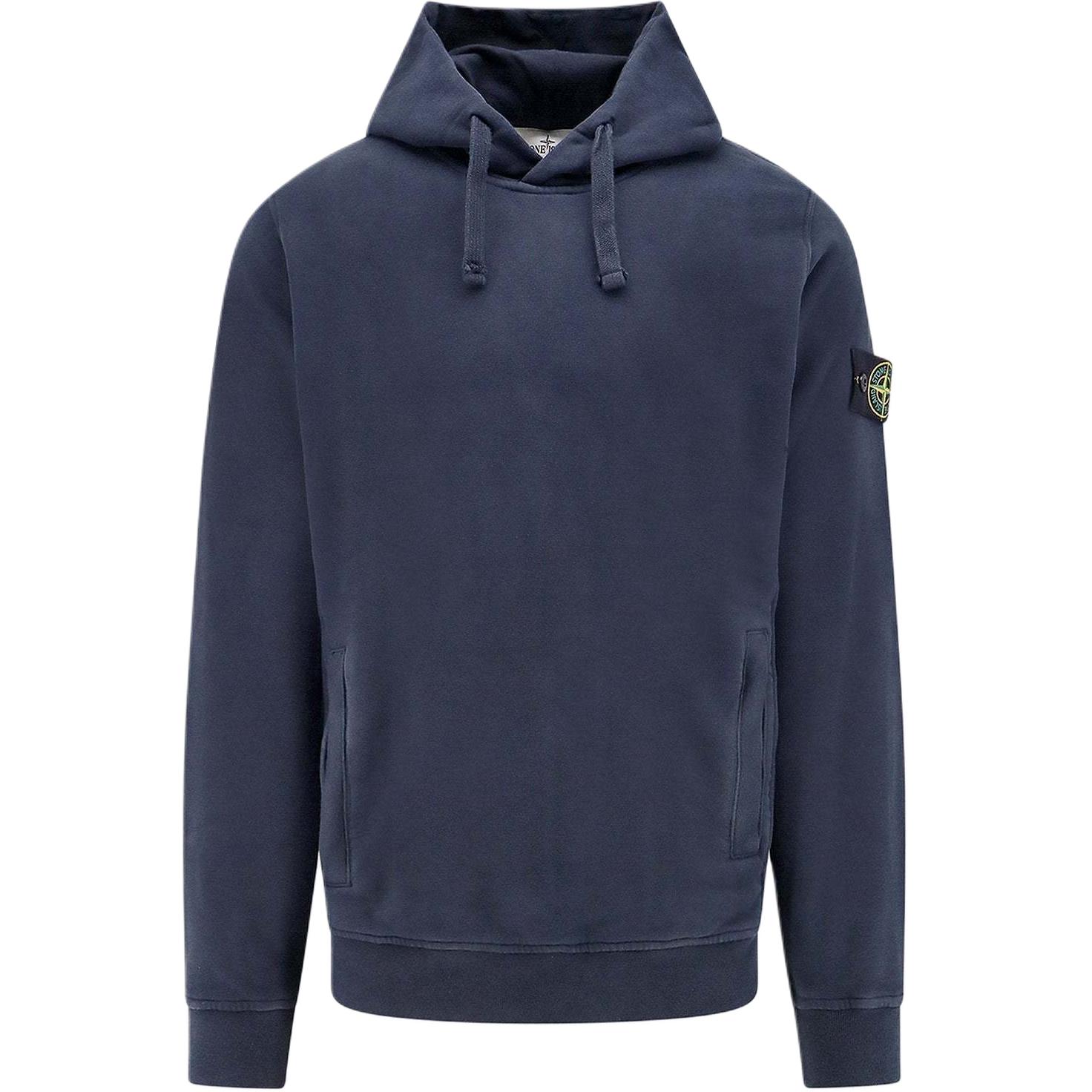 

Stone Island FW24 Solid Color Drawstring Hooded Logo Print Pullover Long Sleeve Sweater Men sweater Navy-Blue 811560820-V0020 L