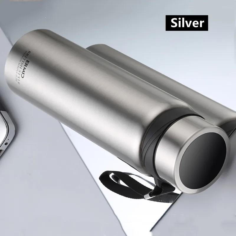 1PCS 800ML Double Stainless Steel Vacuum Flask With Filter Large Capacity Portable Sport Thermos Mug Coffee Tea Tumbler Cup