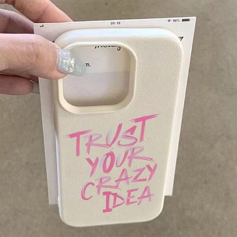 Easy Motivational Quote Design Phone Case For iPhone 17 Pro Max 16 Plus 15 Pro 14 13 12 11 XR 17Air Lychee Textur Soft Cover