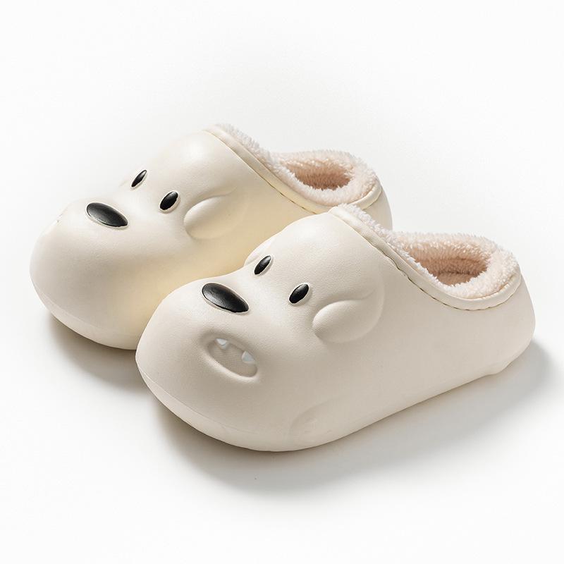 

Women s Winter Fleece-Lined Cartoon Puppy EVA Slippers - Non-Slip, Thick-Soled, Warm Home Comfort Size 35-36