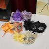 Maschera Mezzo Viso Decorata con Fiori di Pizzo, Maschera Make-up per Feste di Ballo, Accessori Travestimento per Feste di Halloween