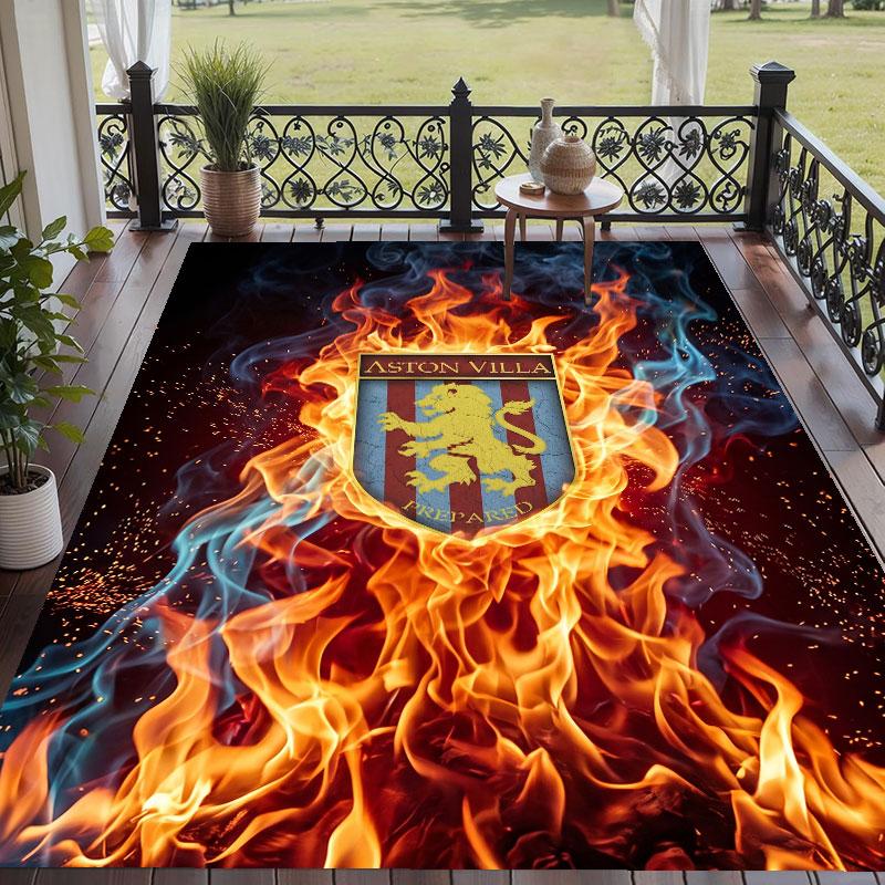 Soft Floor Carpet Aston Villa Football Pattern Area Rug Decorative Mat For Home Room Decoration